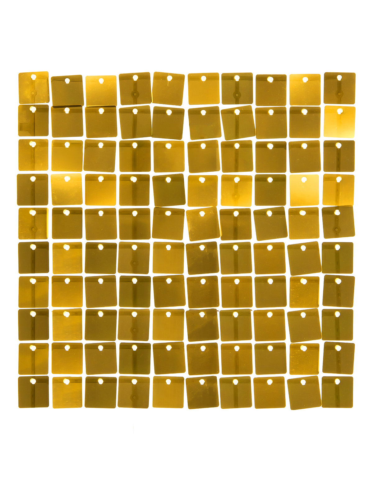 Gros plan sur les sequins du panneau de fond or brillant pour décoration