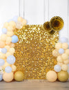 Panneau de fond or brillant pour décoration couleur or à sequins scintillants