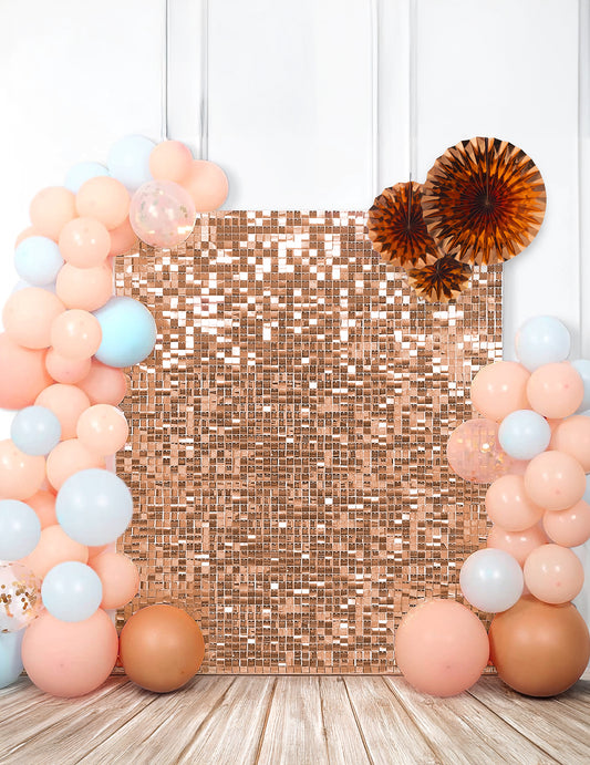 Panneau de fond brillant pour fête rose à sequins