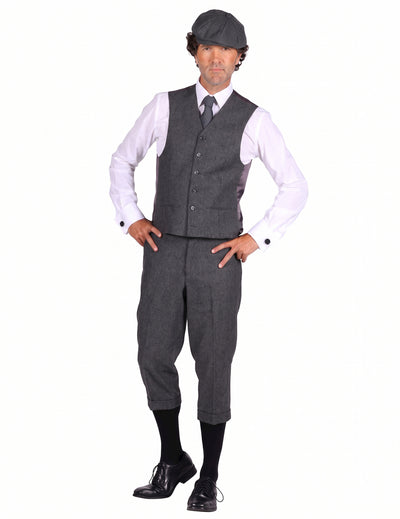 Pantalon court gangster années 20 gris homme
