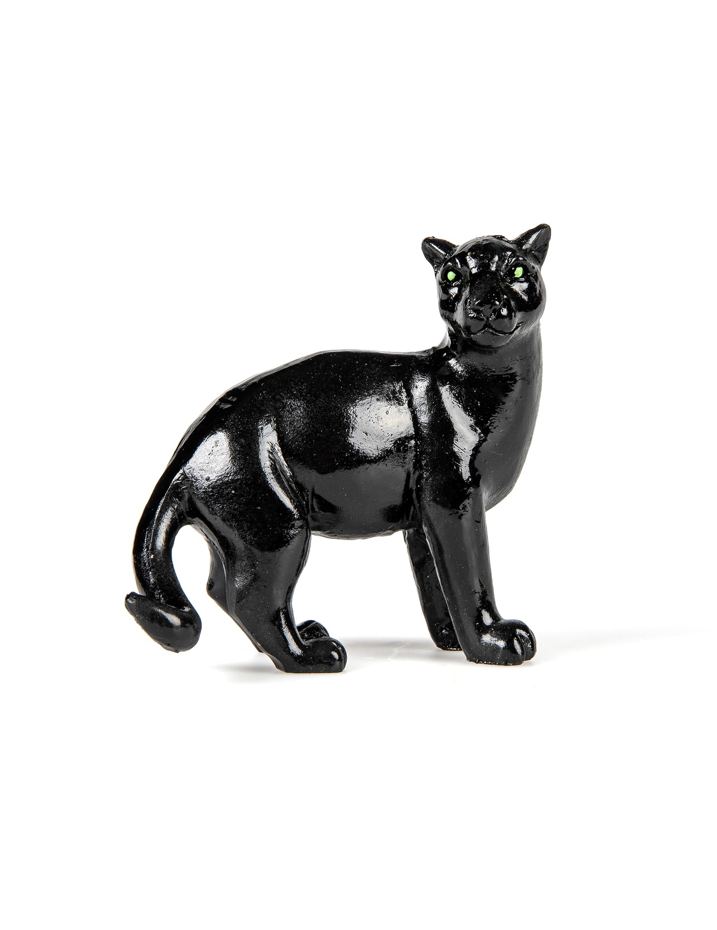 Panthère en résine noire 10 cm déco thème jungle