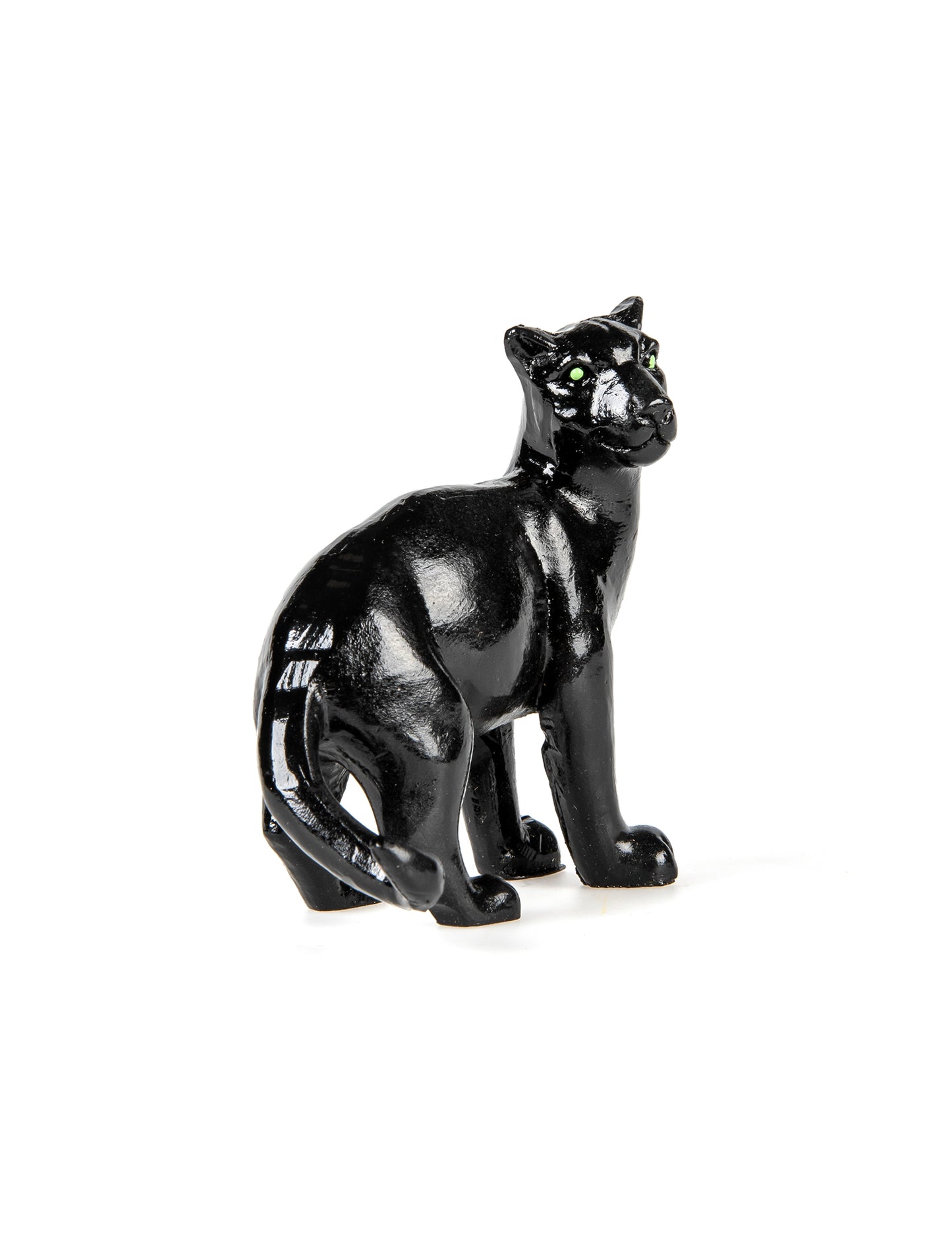 Panthère en résine noire 10 cm déco thème jungle