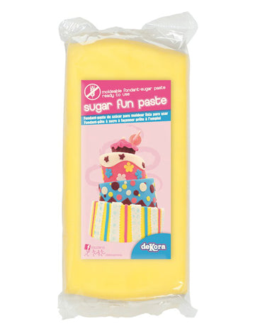 Rumena brezglutenska sladkorna masa 250 g, pripravljena za uporabo 