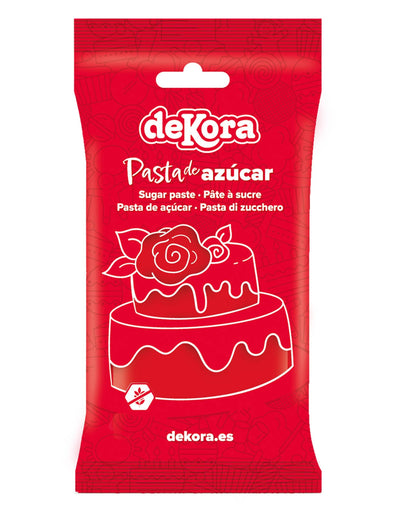 250 g rdeče sladkorne paste brez glutena, pripravljene za uporabo