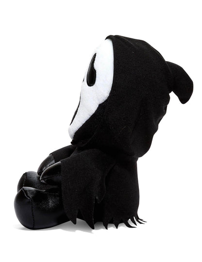 Vue de profil de la peluche Scream Ghostface