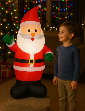 Svetlobni napihljiv Božiček 120 cm