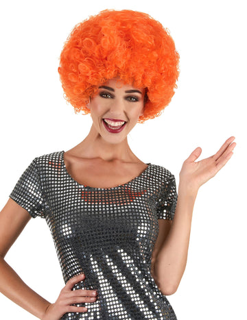 Perruque de clown pour adulte orange