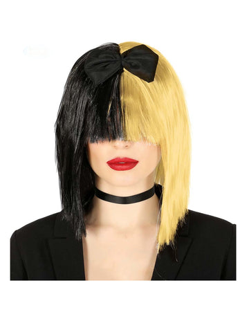 Blond in črna lasulja za odrasle pop pevce