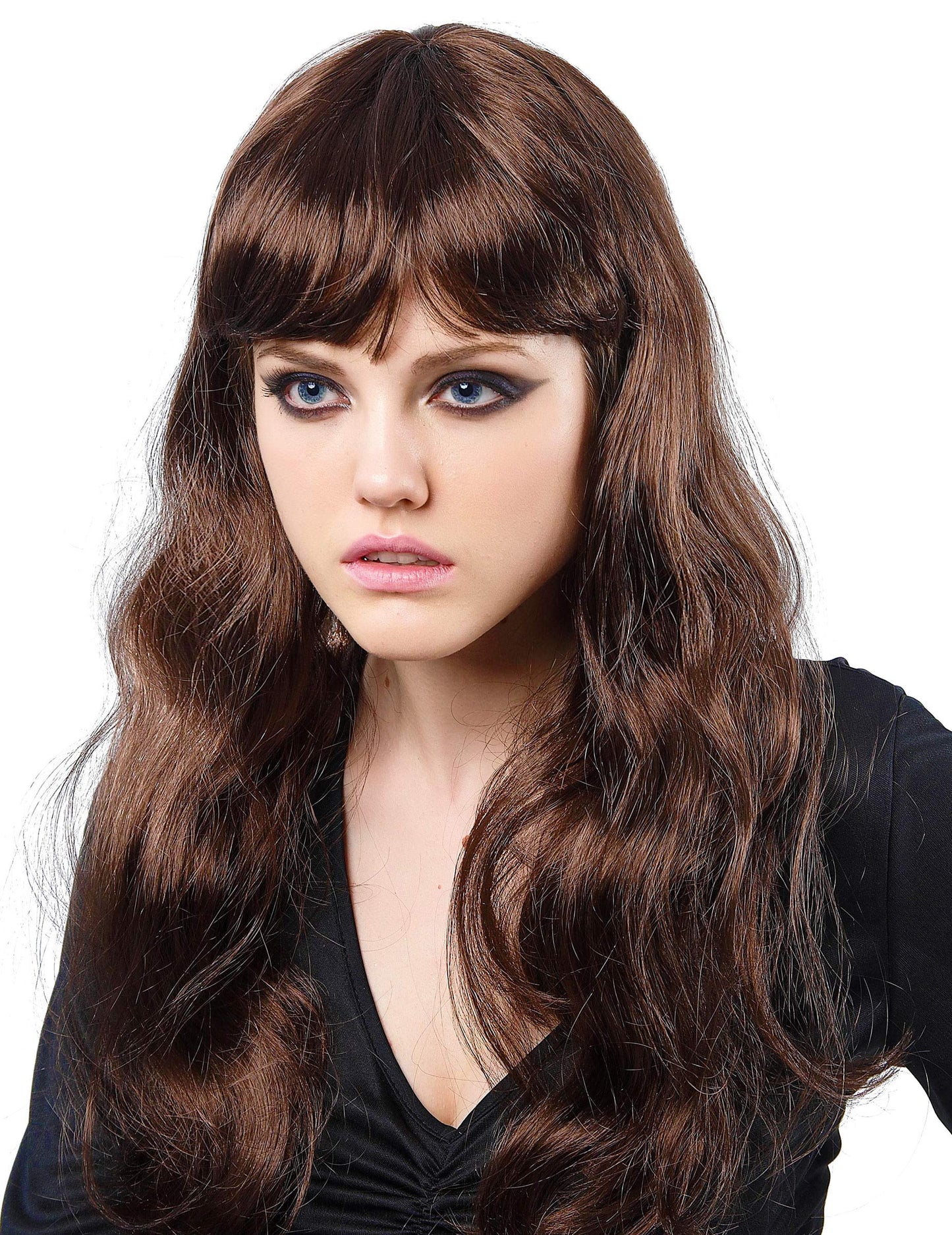 Kodraste lasulje s šiško za ženske rjave barve