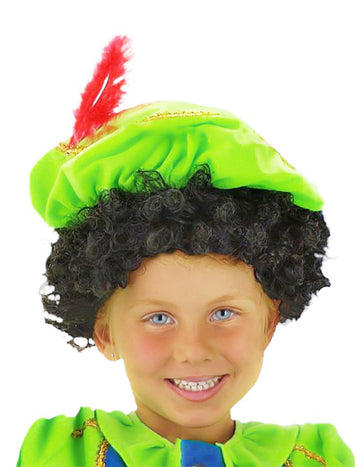 Črne otroške kodraste lasulje za lase