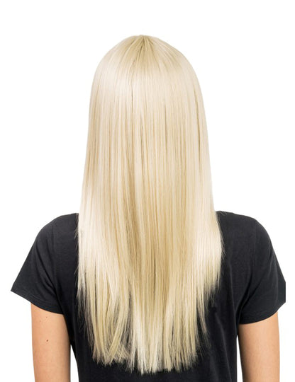 dolga blond luksuzna ženska lasulja, ki jo je mogoče oblikovati