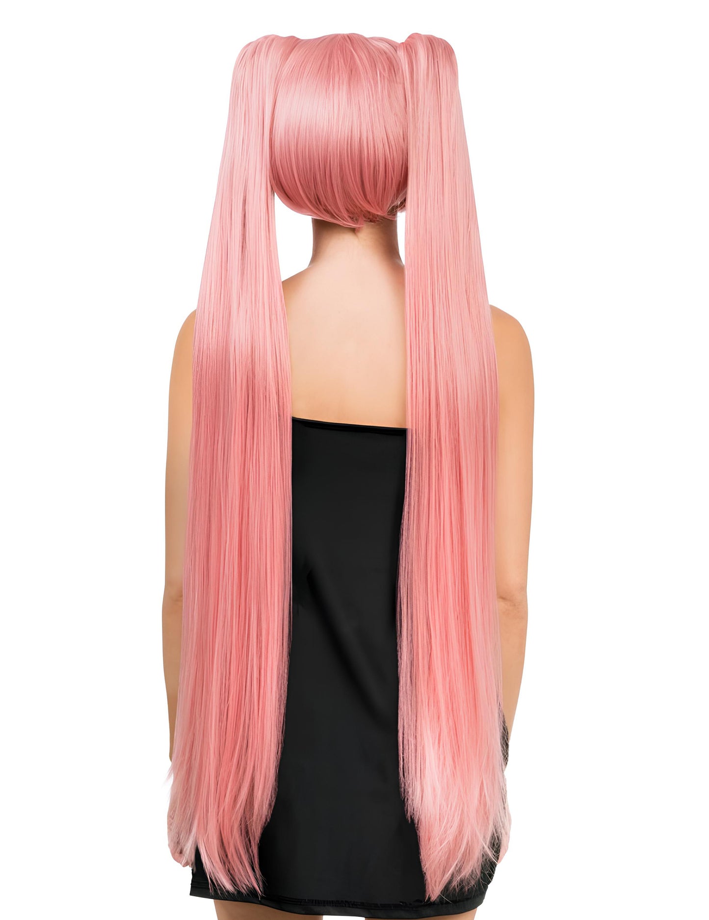 Luksuzna cosplay lasulja z dolgimi pastelnimi roza kitkami za odrasle 