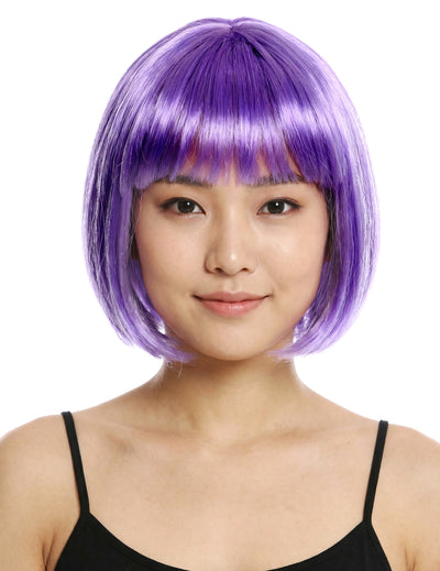 Mauve ženska kratka lasulja