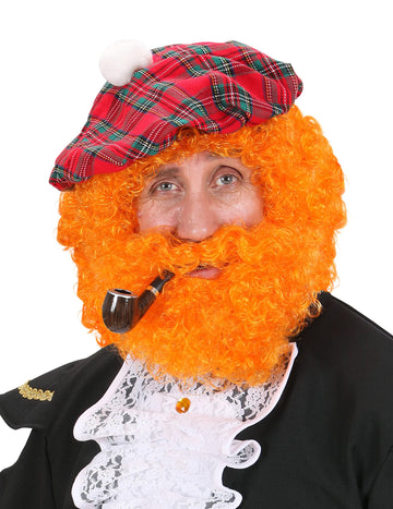 Oranžna moška škotska lasulja