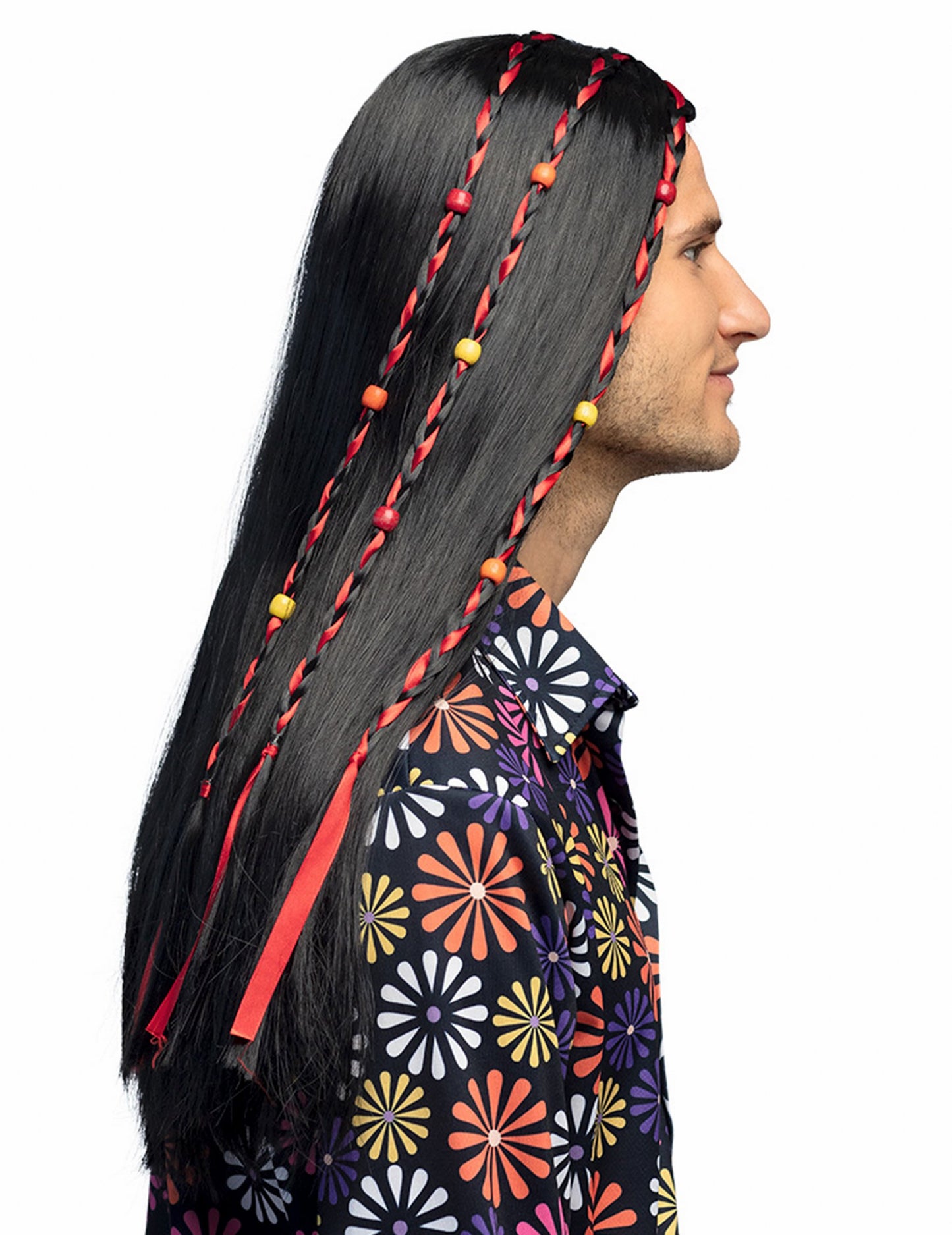 Črna hipi moška lasulja