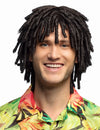 Perruque Levi pour adulte noire avec dreadlocks