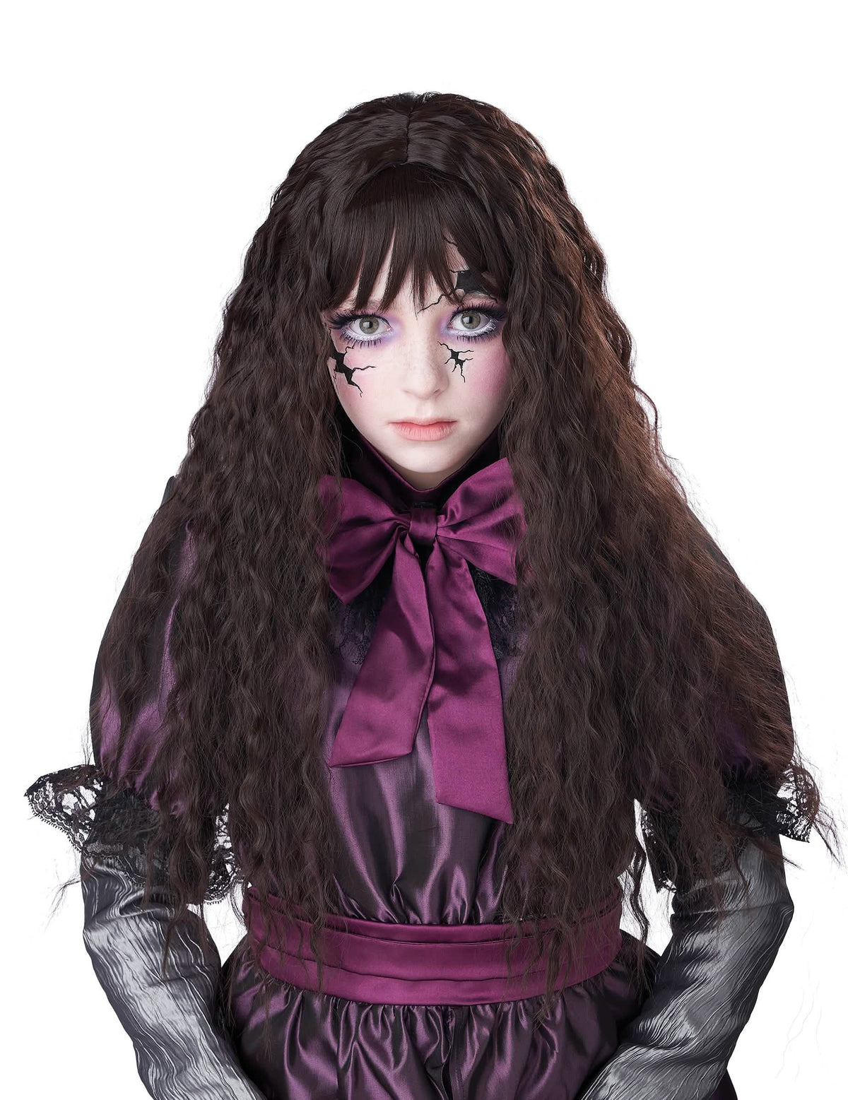 Dolga valovita rjava lasulja za otroka