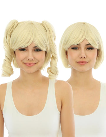 Manga lasulja s snemljivimi pigtails luksuzna blondinka