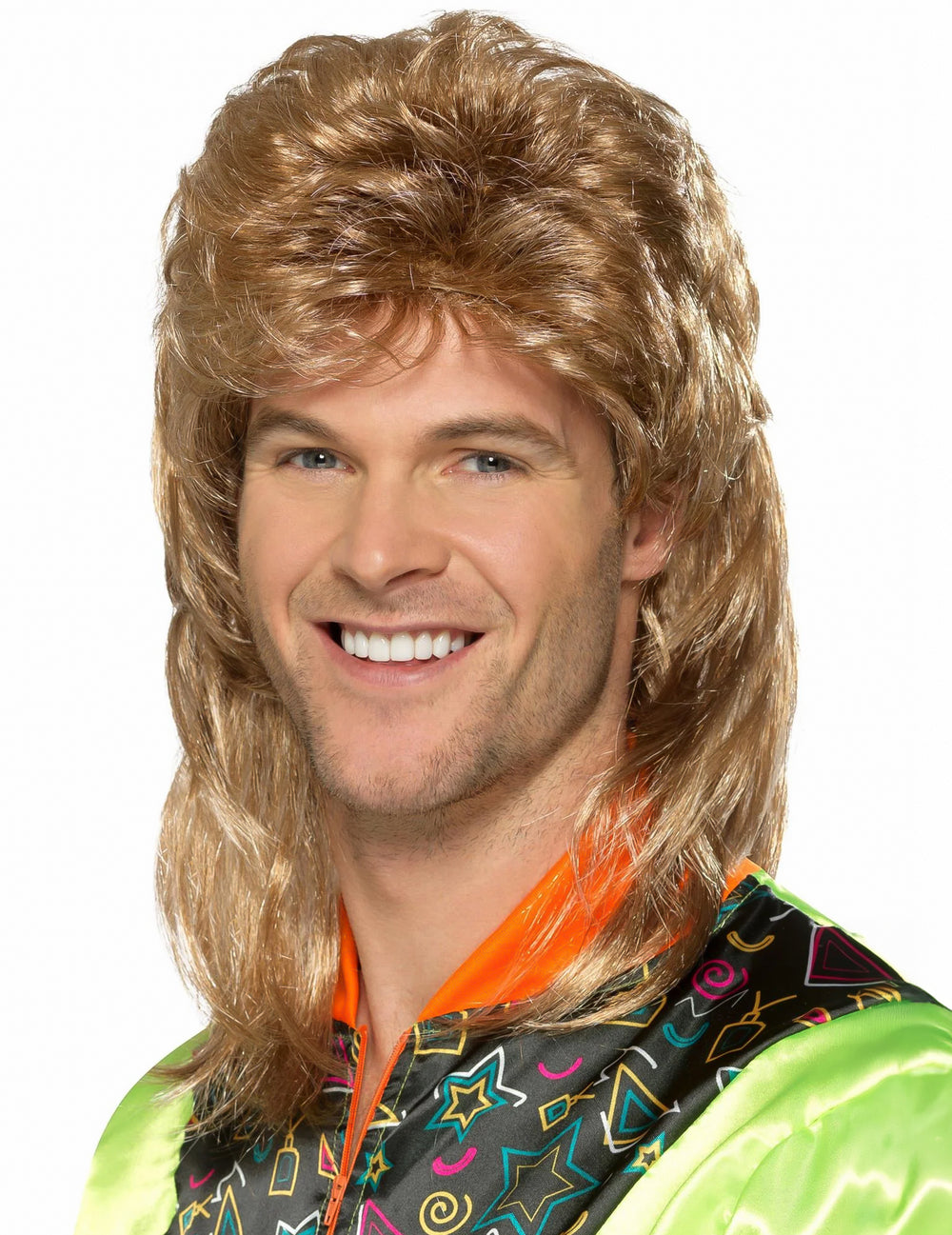 Perruque mulet pour homme blonde méchée