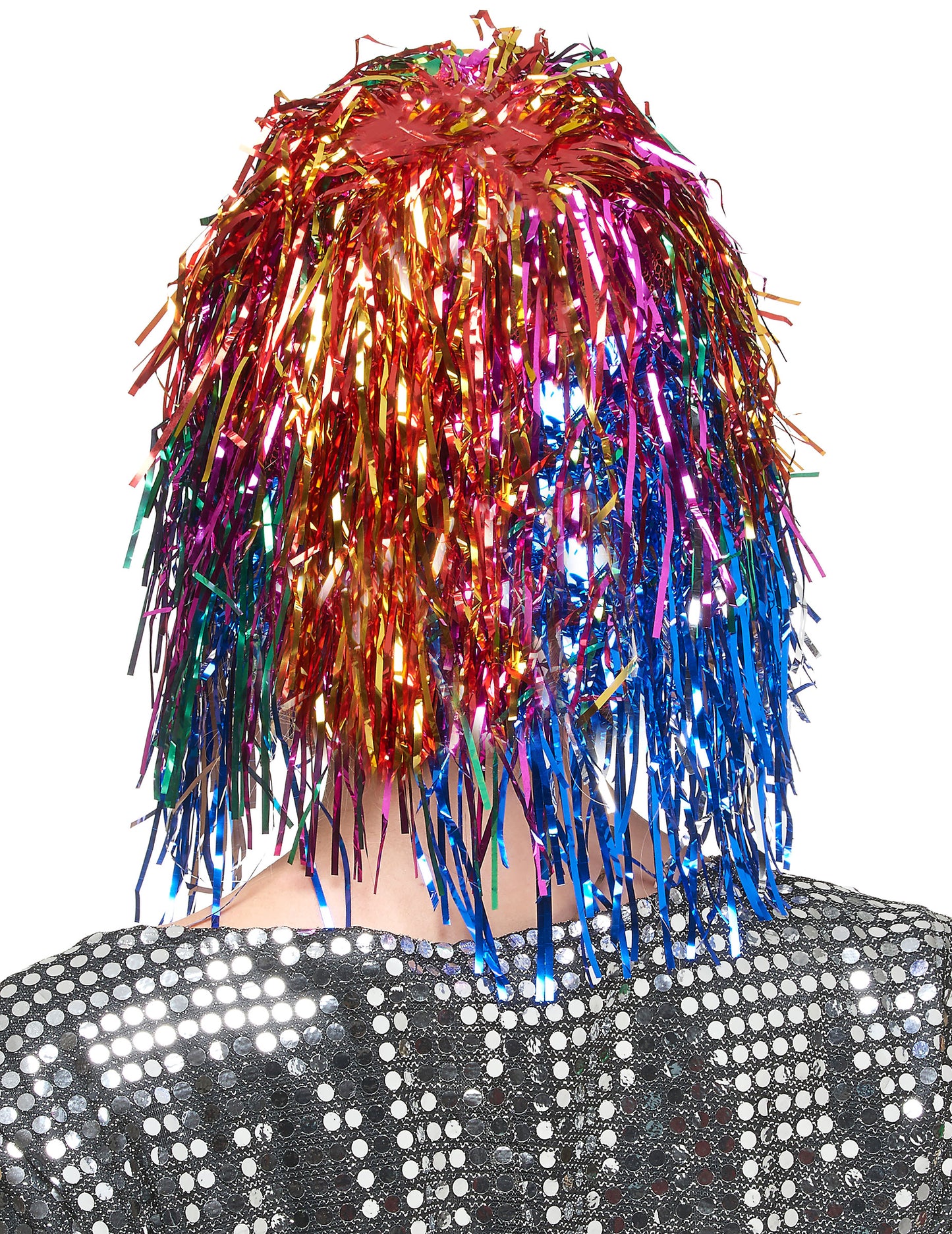 Perruque multicolore métallique adulte
