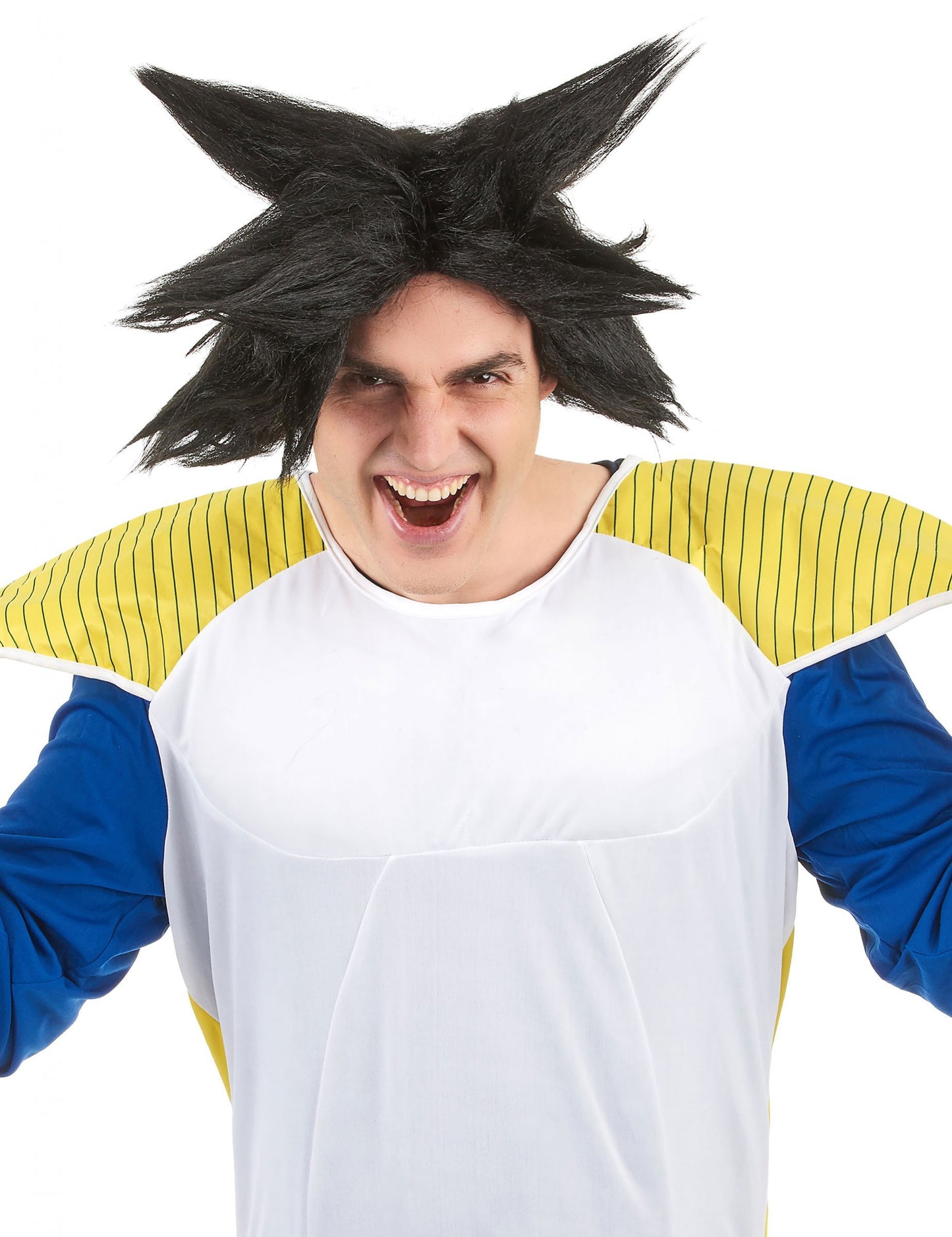 Perruque manga pour adultes noire hérissée