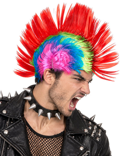 Moška večbarvna punk lasulja