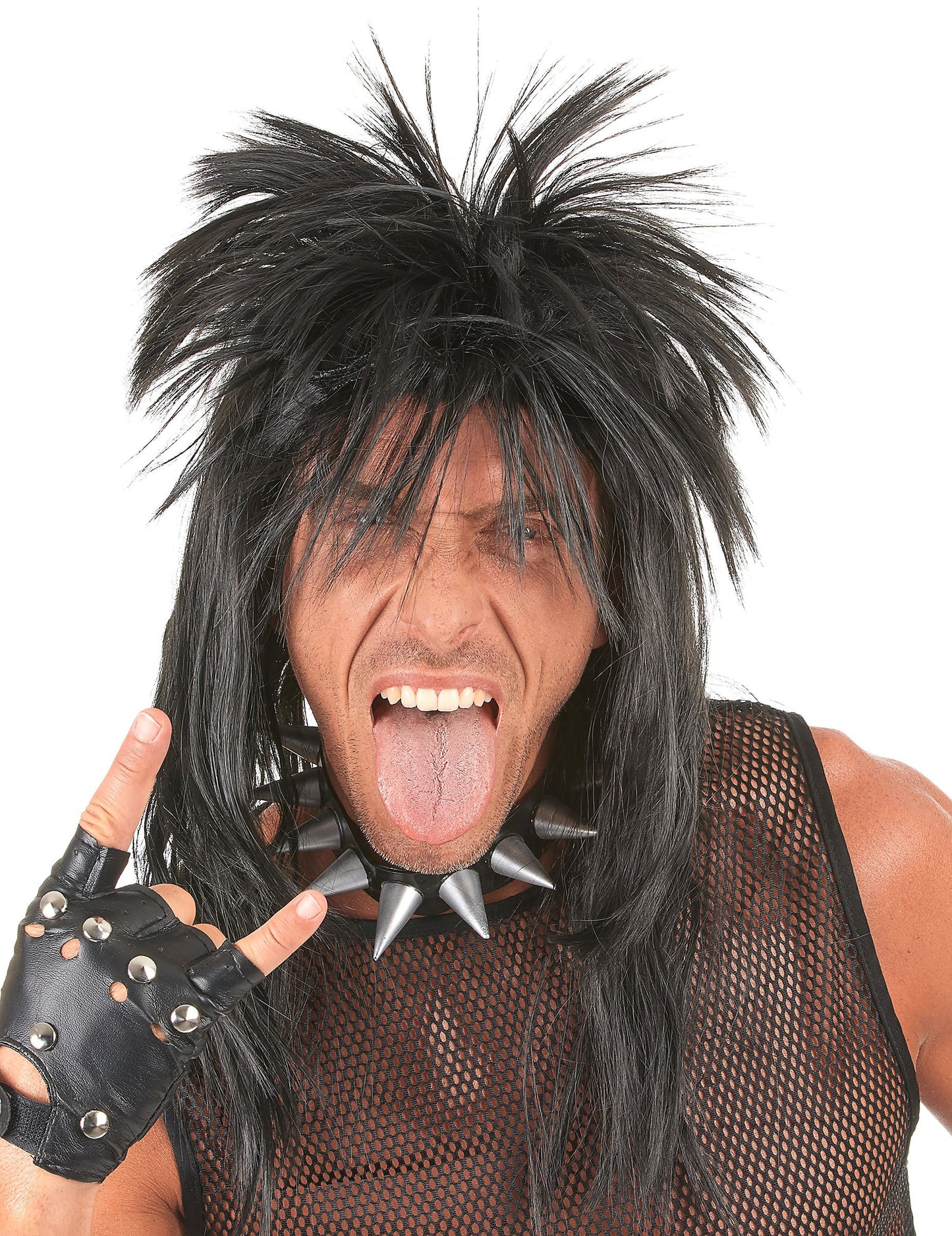 Odrasla črna punk lasulja