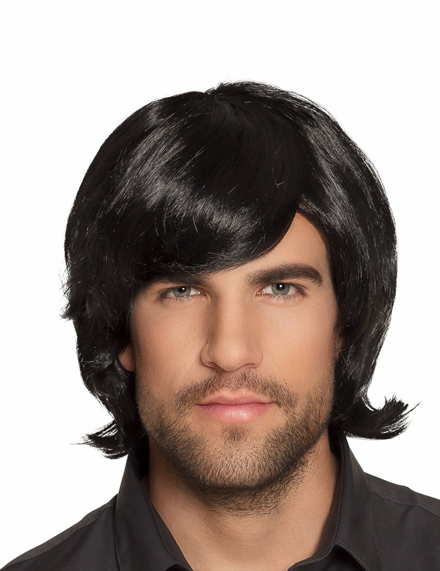 Retro perika za moške črna