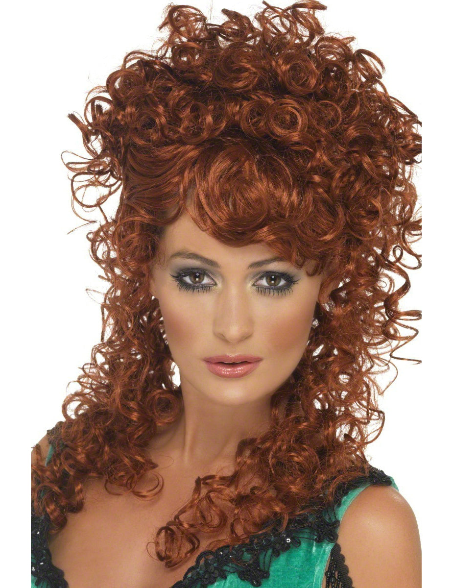 Perruque frisée pour femme rousse volumineuse