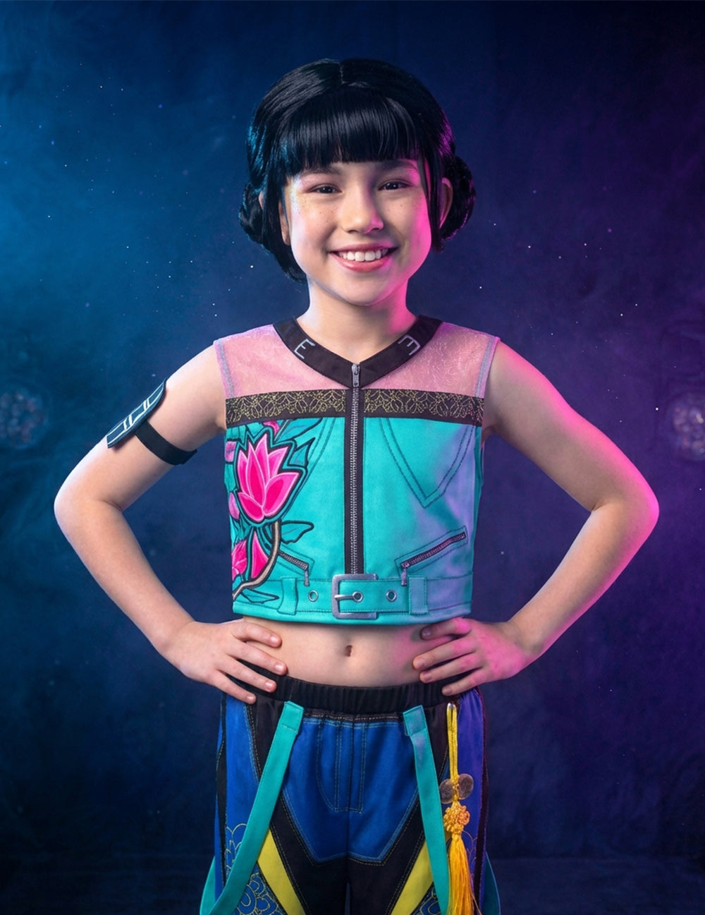 Perruque Zoey Kpop Demon Hunter™ pour fille noire avec chignons