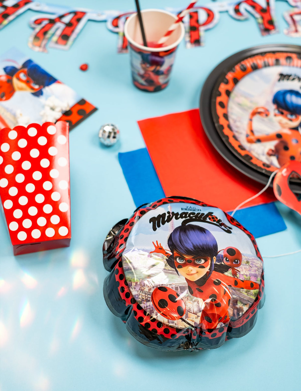 Mise en situation du ballon aluminium Ladybug