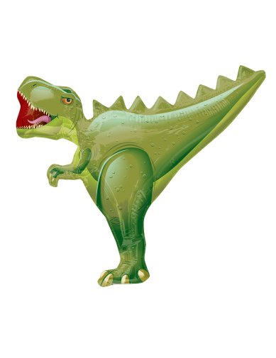 aluminijast balon t-rex za rojstni dan zelena
