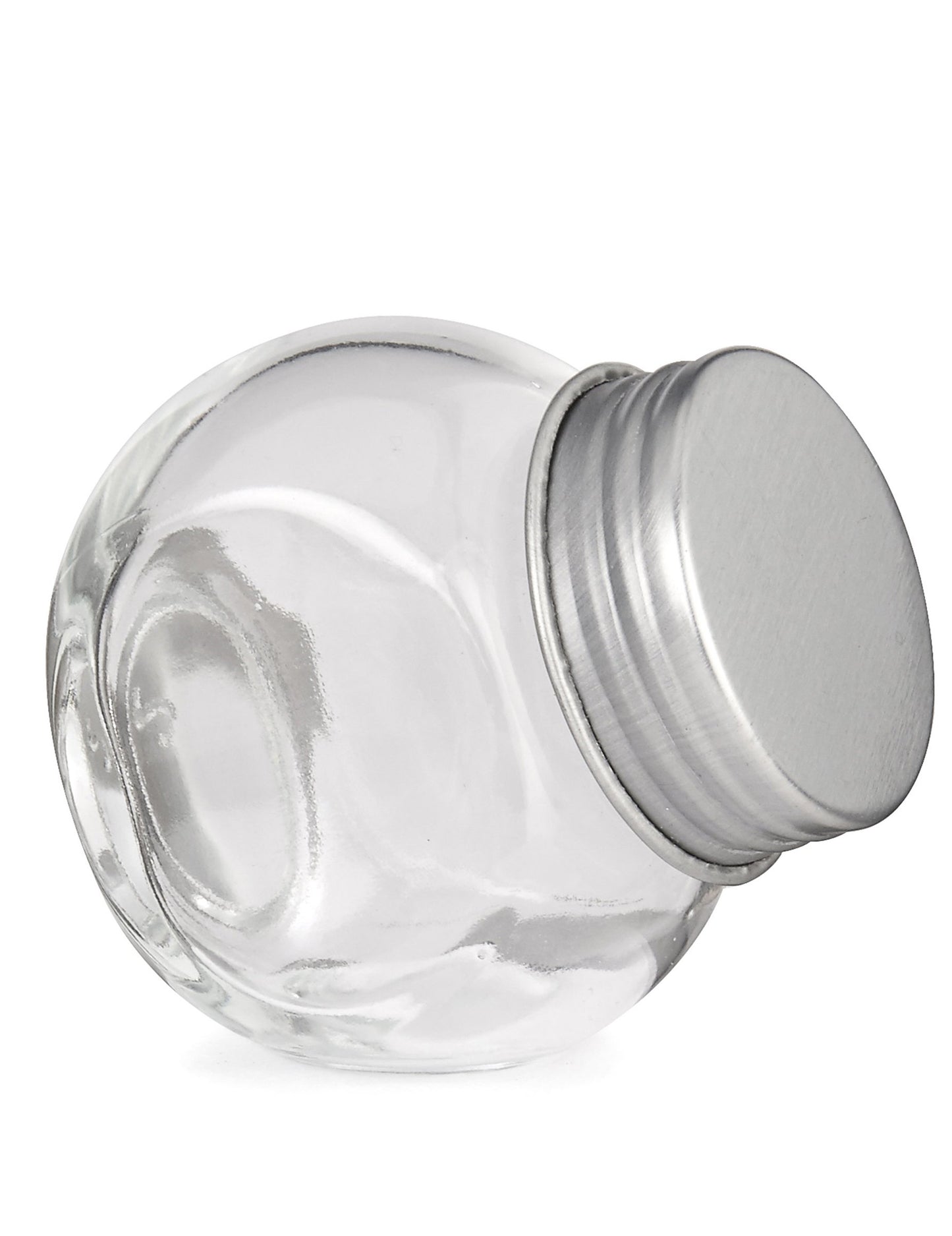 Majhen stekleni kozarec s 5 cm jeklenim pokrovom