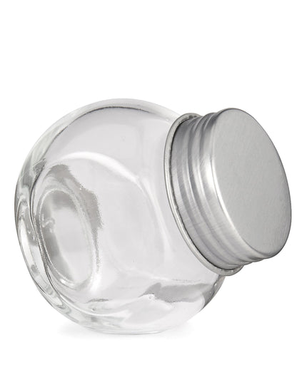 Majhen stekleni kozarec s 5 cm jeklenim pokrovom