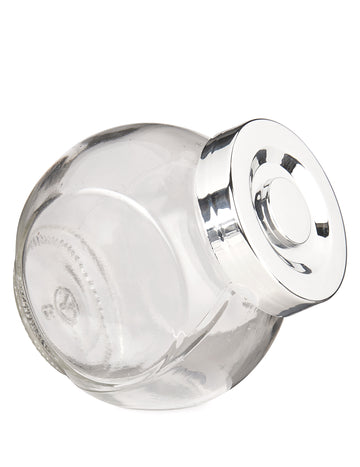 Majhen steklen kozarec s pokrovom 8 cm