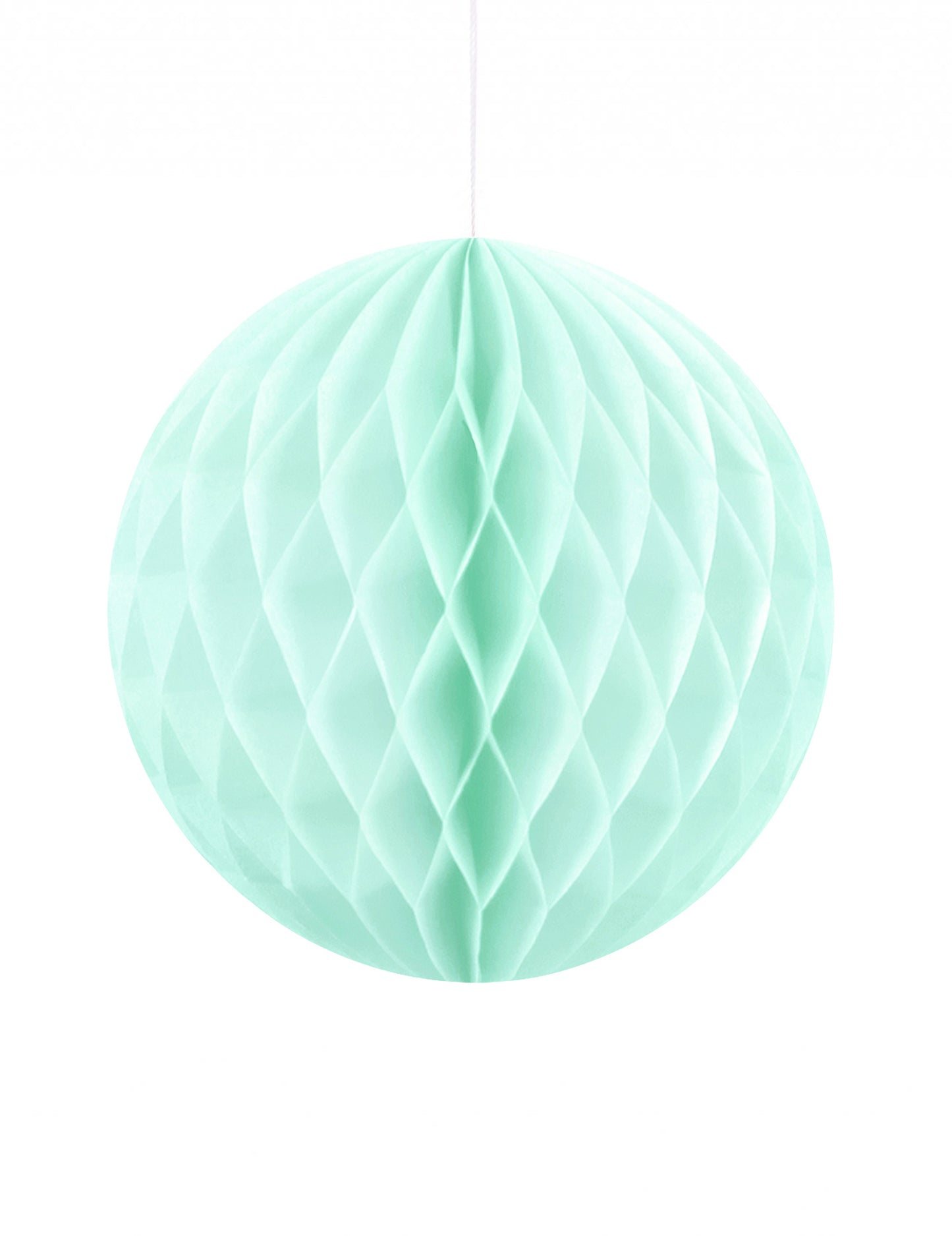 Boule en papier alvéolé à suspendre pour fête menthe