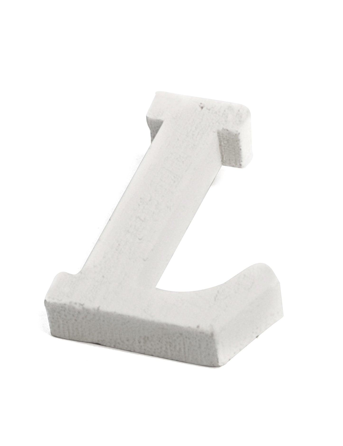 Majhna bela lesena črka l 5 cm za poroko