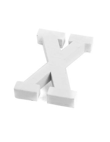 Majhna bela lesena črka x 5 cm poročna dekoracija