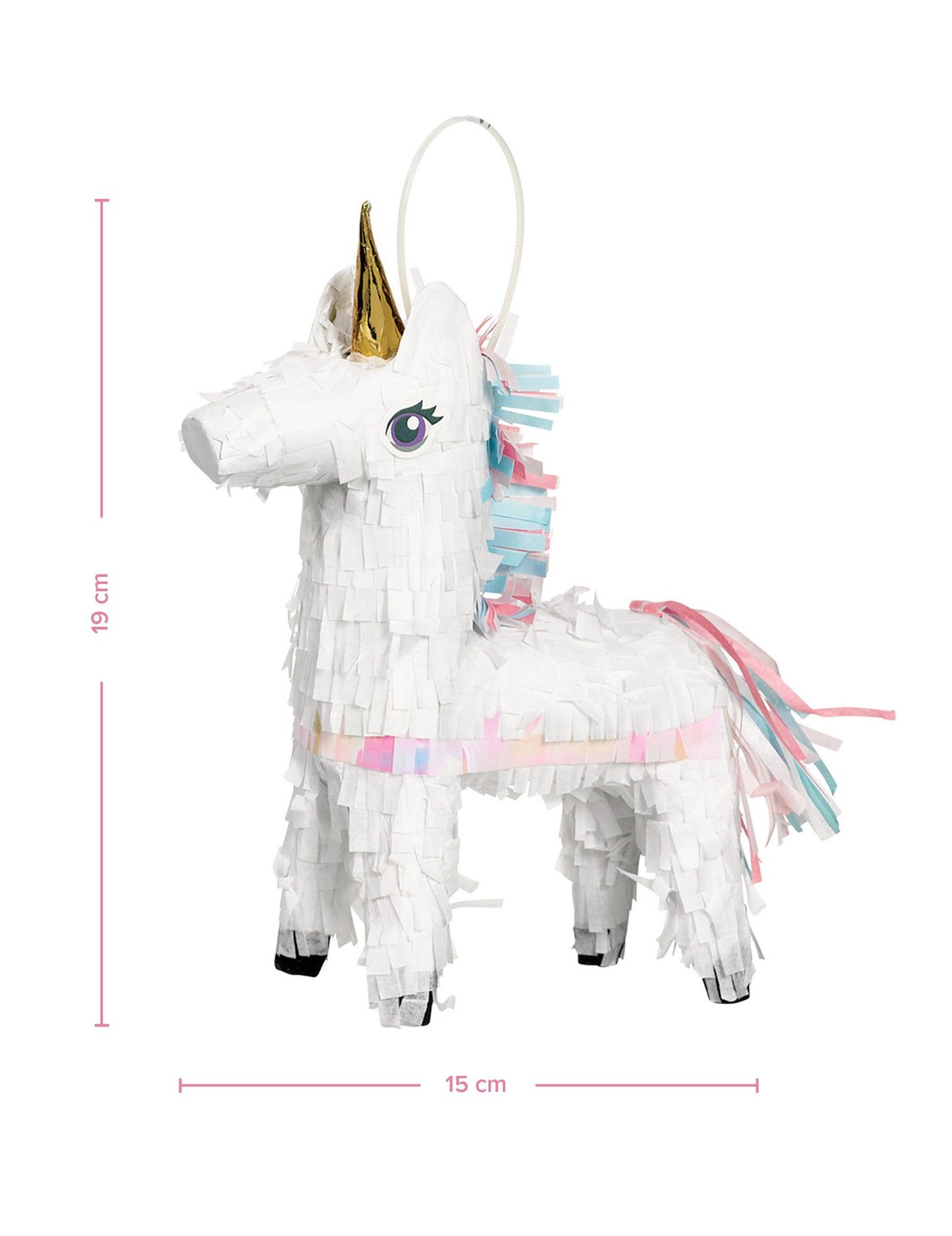 Majhna dekorativna čarobna pinjata samorog 19 x 15 cm osrednji del