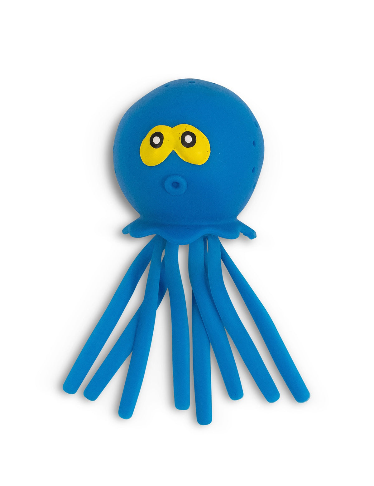 Vue de face du modèle bleu du jouet pieuvre splash à effet jet d’eau