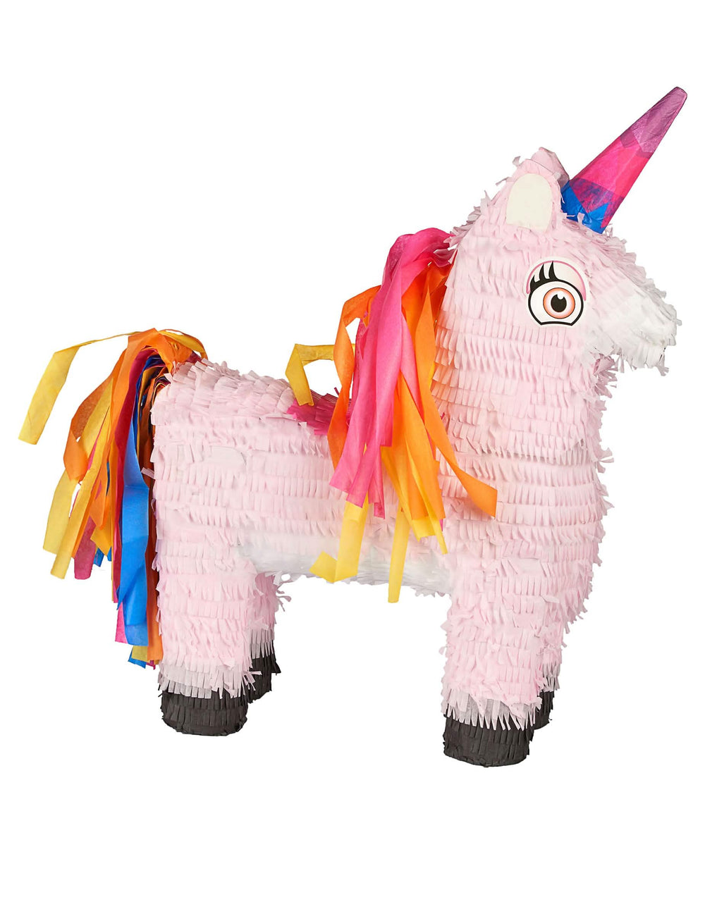 Piñata samorogi za otrok roza z večbarvno grivo in repom