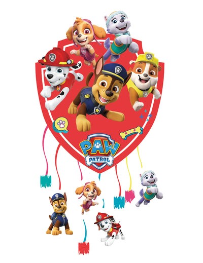Pinata Pat Patrouille pour enfant rouge à ficelles