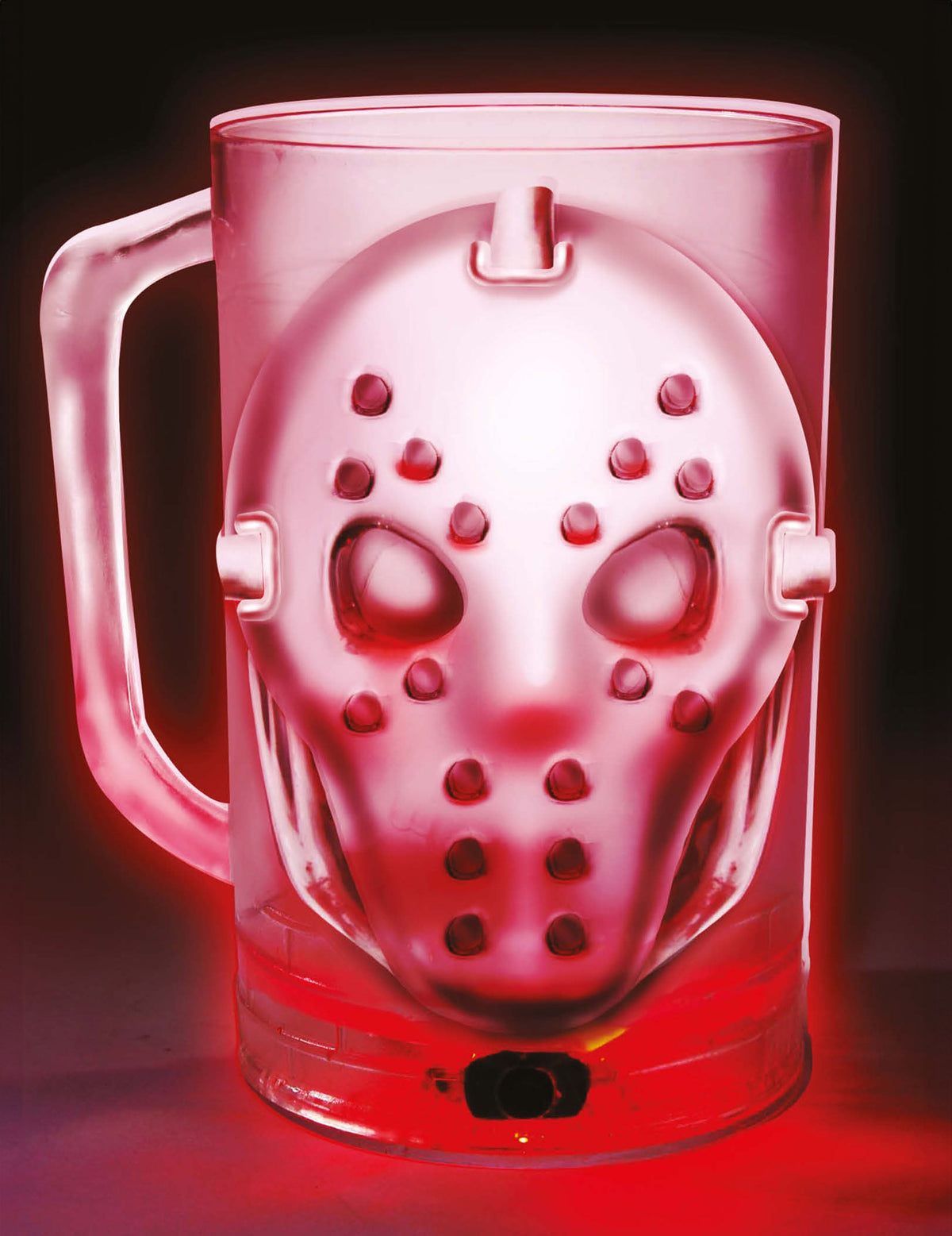 Détail de l'éclairage LED rouge de la pinte assassin