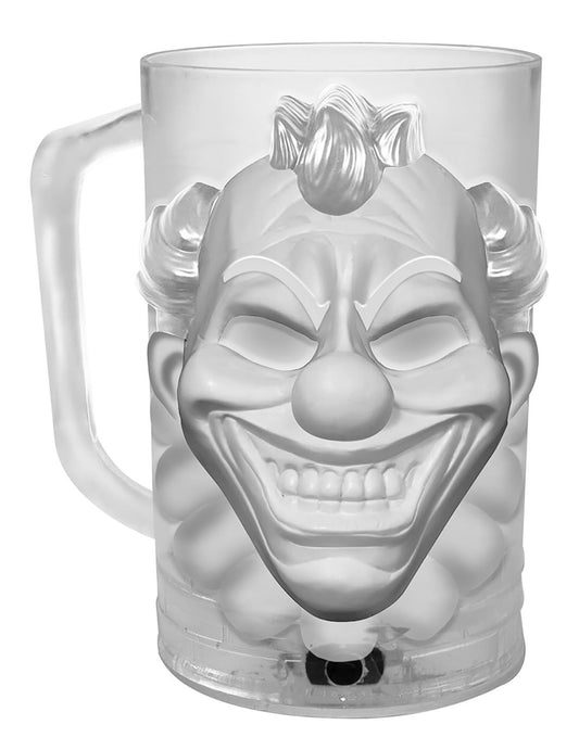 Pinte clown terrifiant pour adulte transparente avec LED