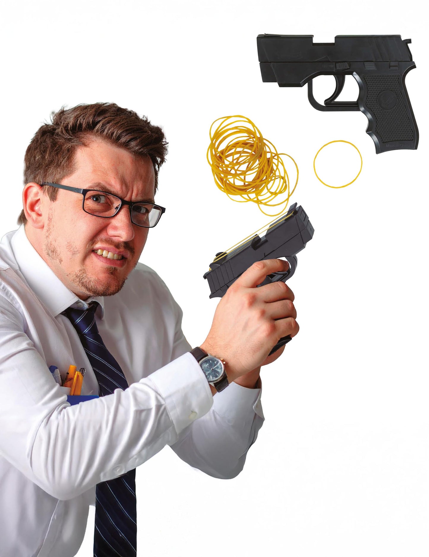 Pistolet à bande élastique 17 cm