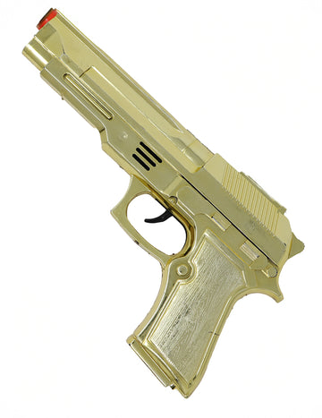 Pozlačena gangsterska pištola kalibra .22 cm