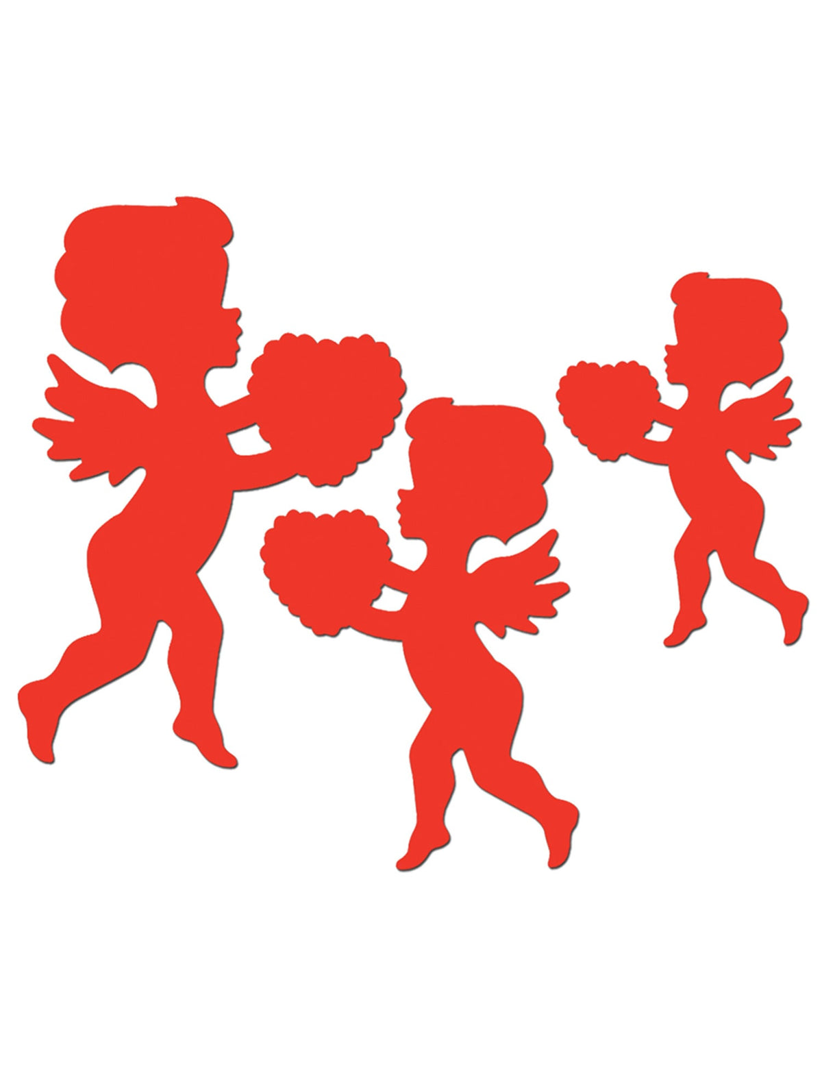 Décorations motif Cupidon rouges lot de 6
