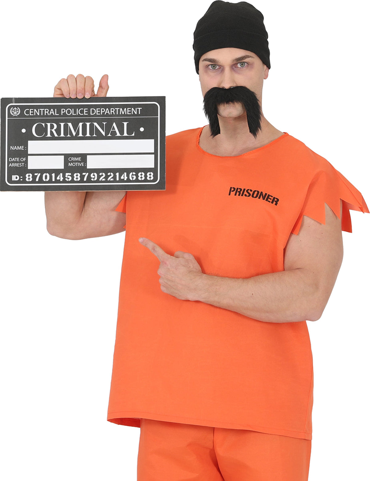 Mise en situation portée de la plaque d'identité prisonnier