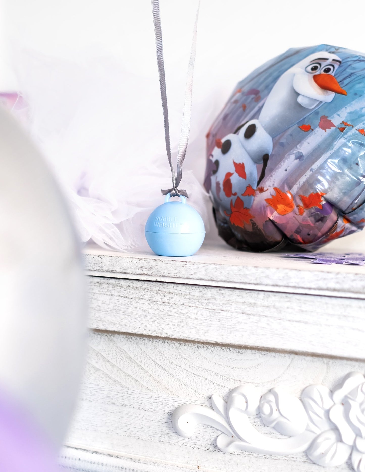 Modra utež za helijeve balone 35 g za praznično dekoracijo 