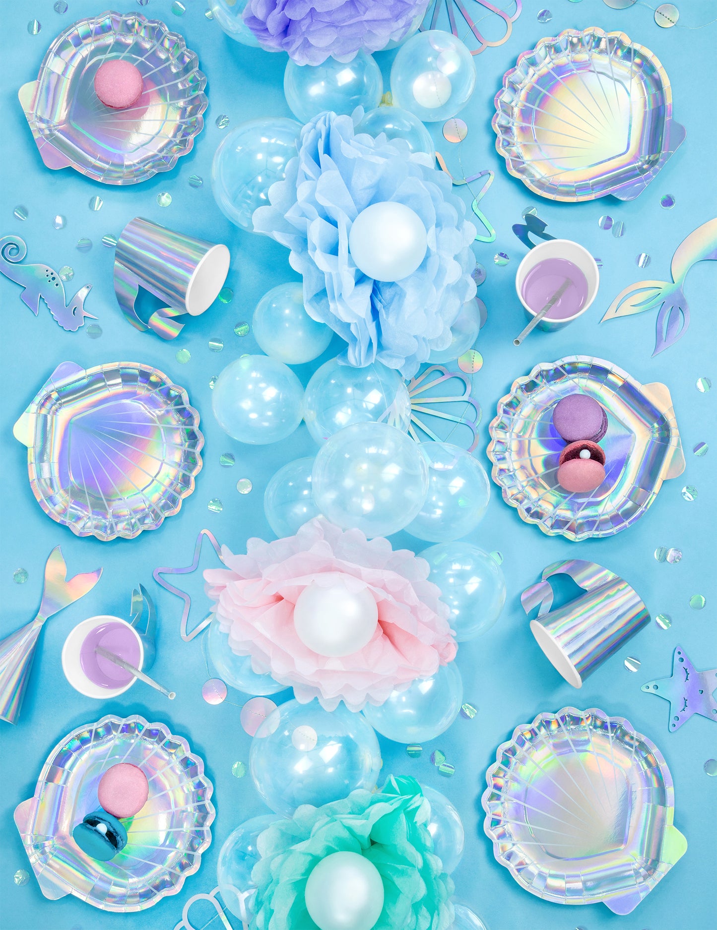 Viseči cof iz modrega svilenega papirja 25 cm